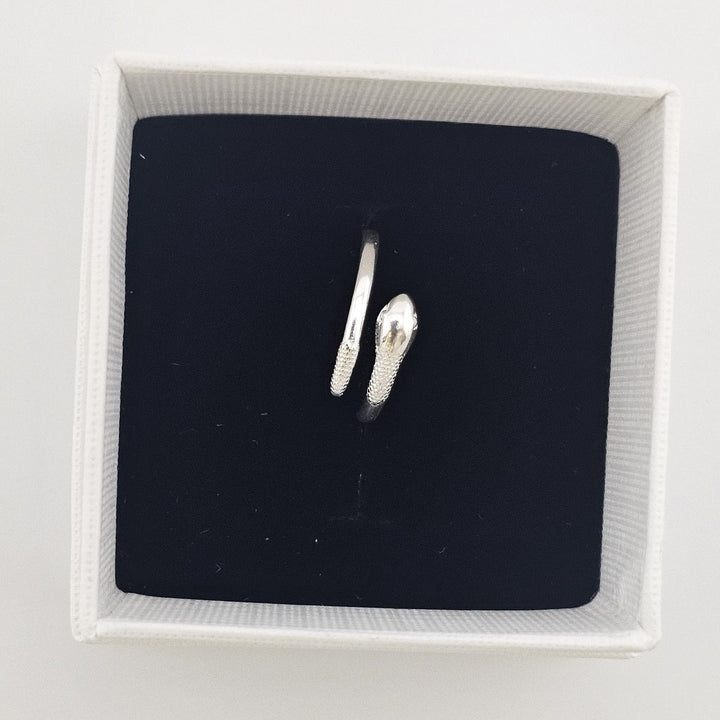 Sterling silver adjustable serpent ring minimalist design.