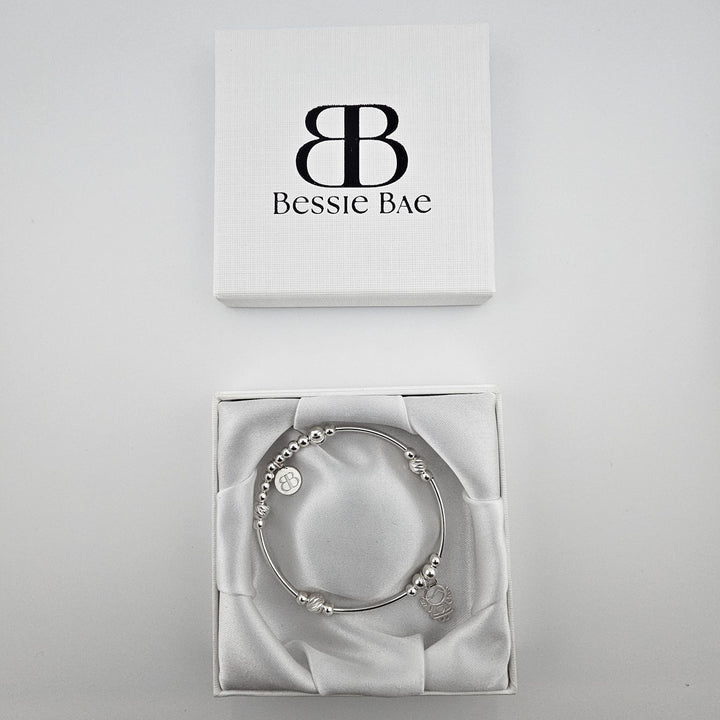 Guardian angel sterling silver bracelet in gift box.