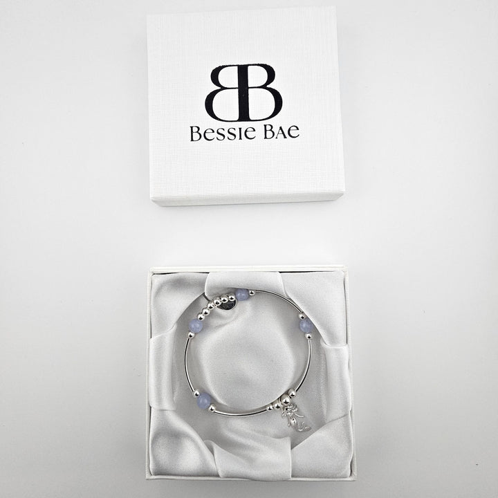 Bessie Bae mermaid bracelet with packaging.