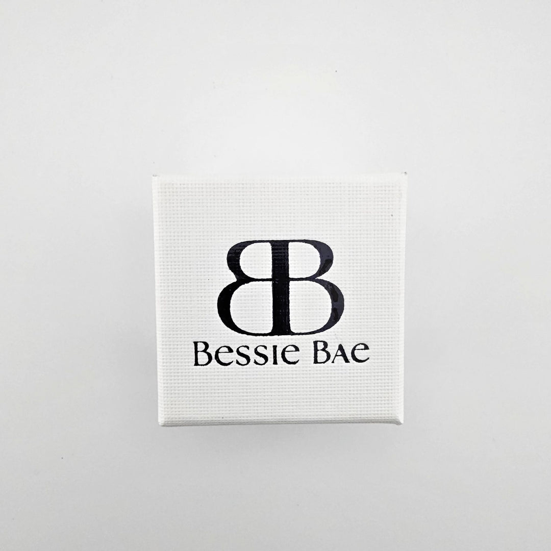 Bessie Bae jewellery box for gifting sterling silver rings.