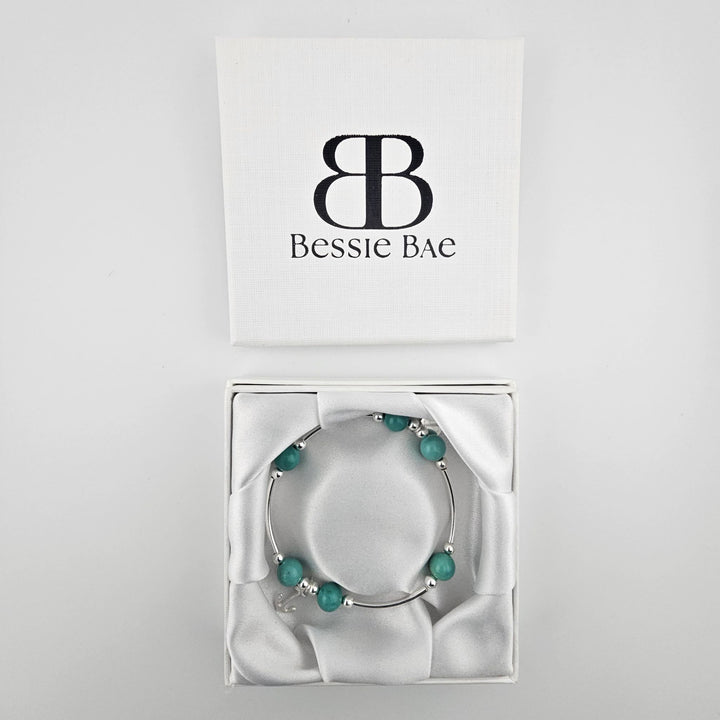 Handmade 925 silver and turquoise anchor bracelet UK.