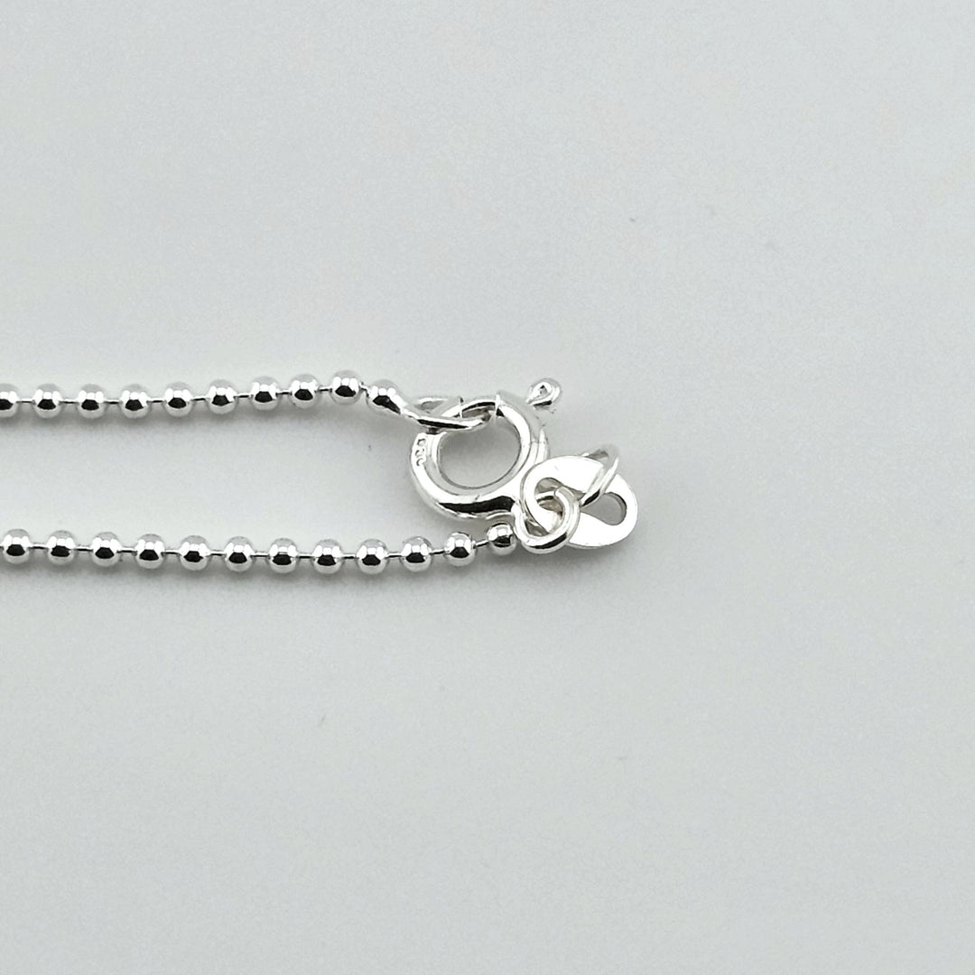 High-quality silver ball chain with spring clasp for pendants and charms.