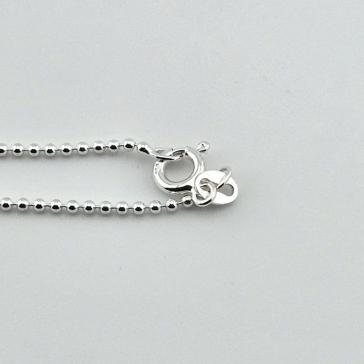 High-quality silver ball chain with spring clasp for pendants and charms.