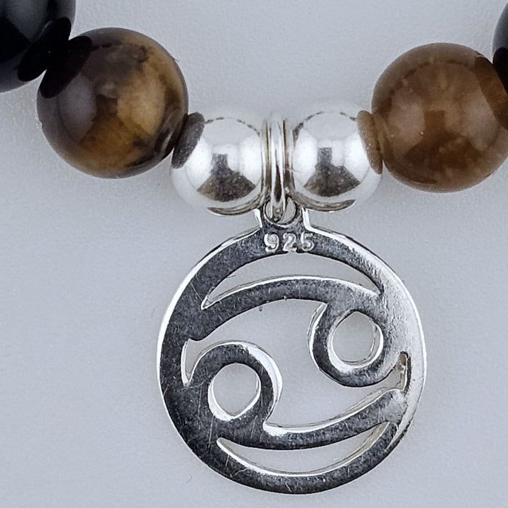 Spiritual astrology bracelet with Cancer zodiac sign