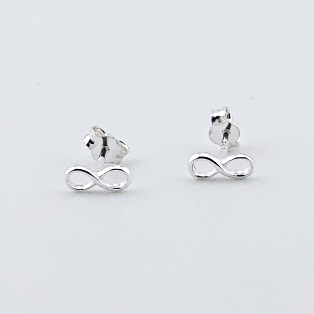 Sterling silver infinity earrings gift for her.