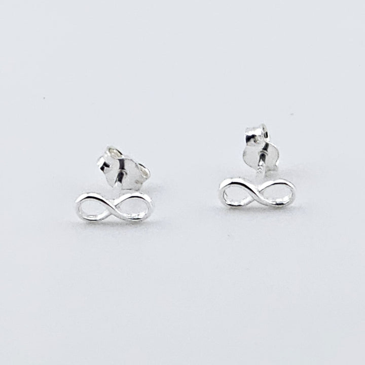Sterling silver infinity earrings gift for her.