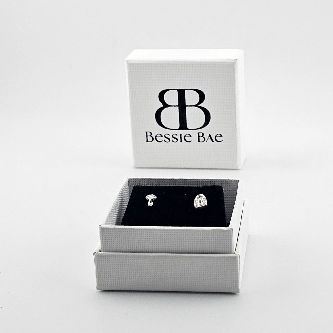 925 silver lock and key earrings UK.