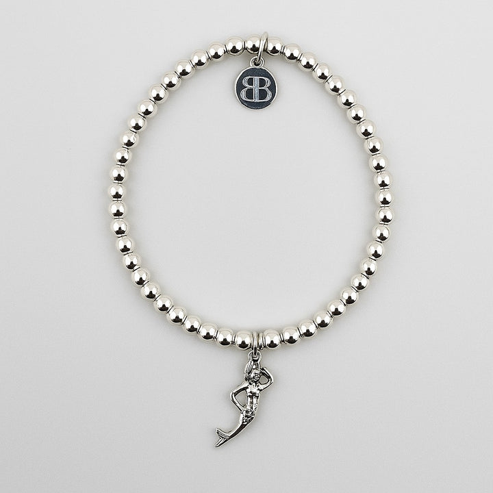 Sterling silver bracelet with mermaid charm.